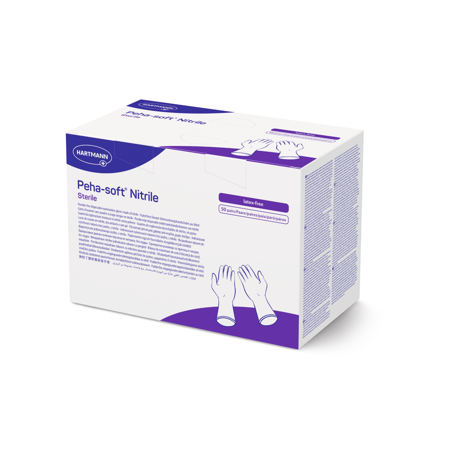 Peha-soft - Nitril Sterile Handschoenen - Poedervrij - Blauw